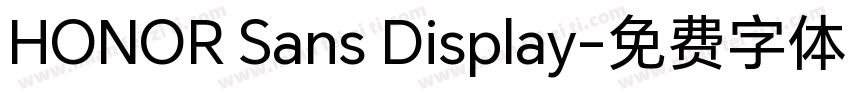 HONOR Sans Display字体转换